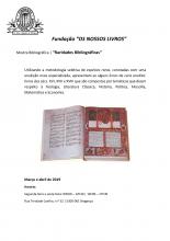 Mostra Bibliográfica “Raridades Bibliográficas”